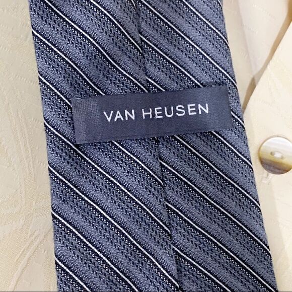 NWOT Van Heusen Short Sleeve Yellow Button-Down Shirt & Tie Set, XL, Neck 17 - Picture 7 of 8